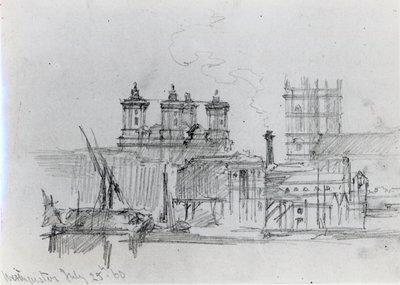 Sketch of Westminster, 1860 by George Snr Scharf